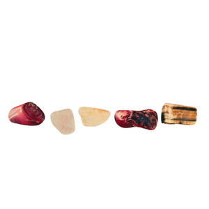 INNER STRENGTH Crystal Pack: Carnelian, Clear Quartz, Citrine, Tiger's Eye, Red Jasper